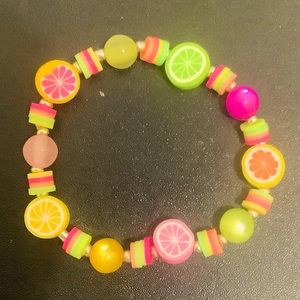 Spring fruit beaded bracelet